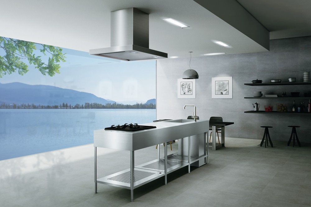 シンプルで無駄のないミラタップのおしゃれなシステムキッチン  