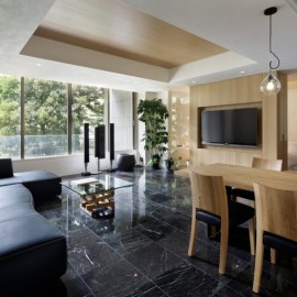 お掃除も楽なうえに高級感のある大理石の床 Suvaco スバコ