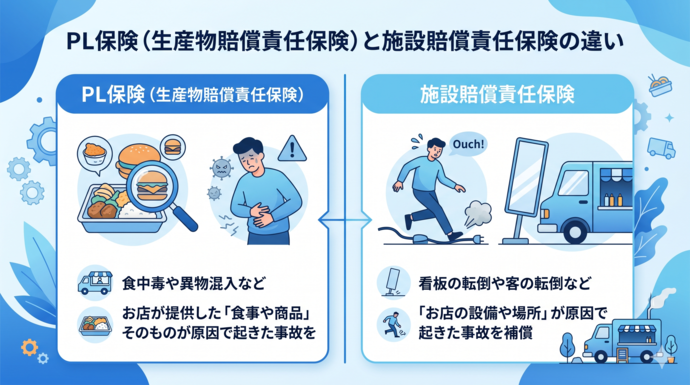 生産物賠償責任保険と施設賠償責任保険の違い