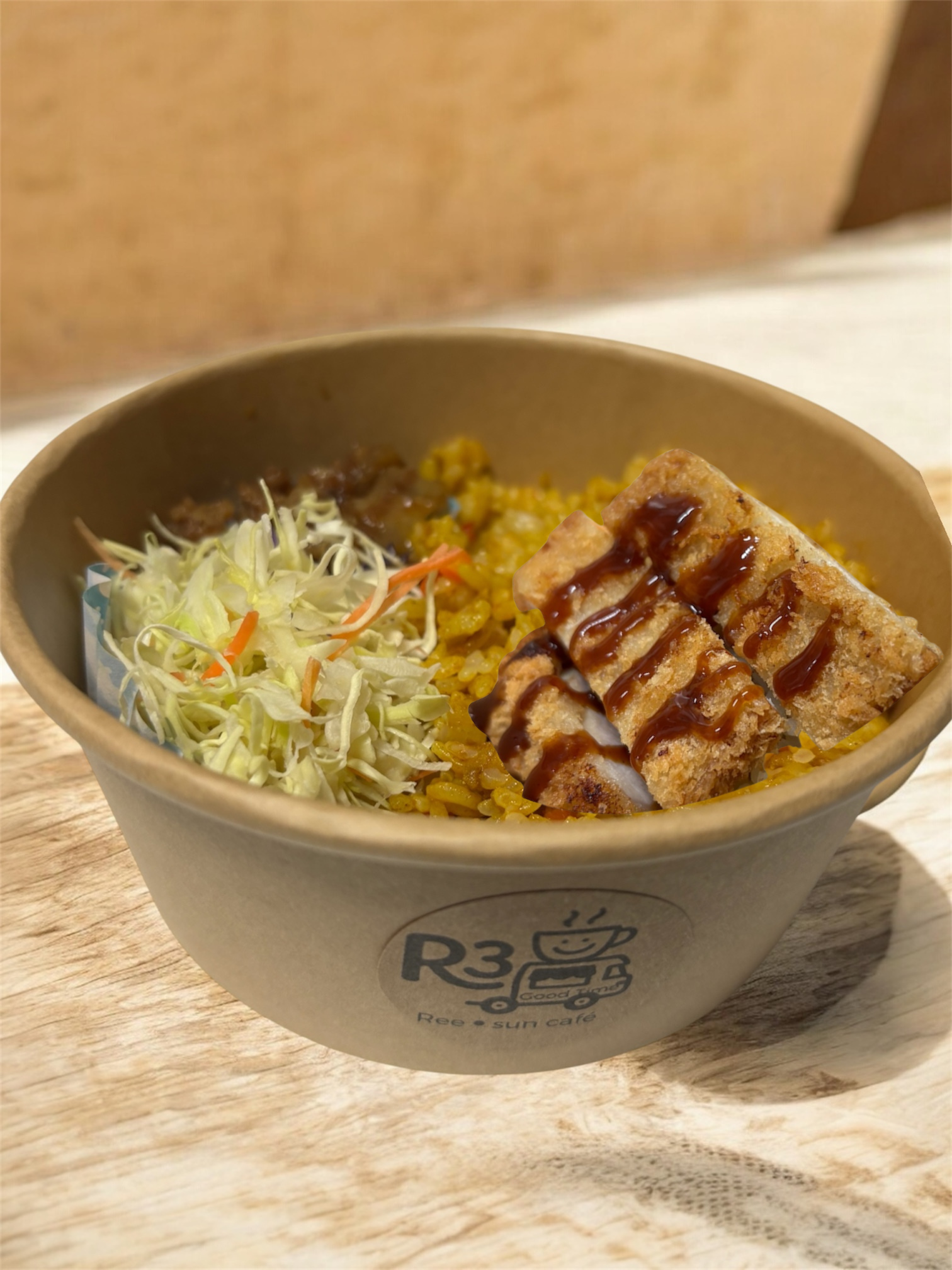 ドライカレーとんかつセット