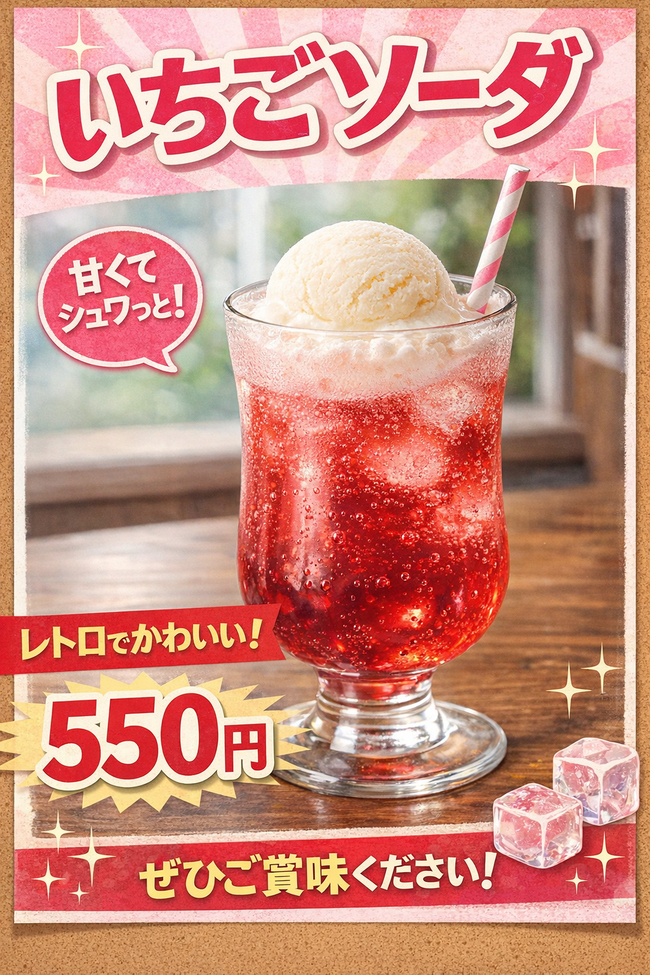 いちごクリームソーダ
