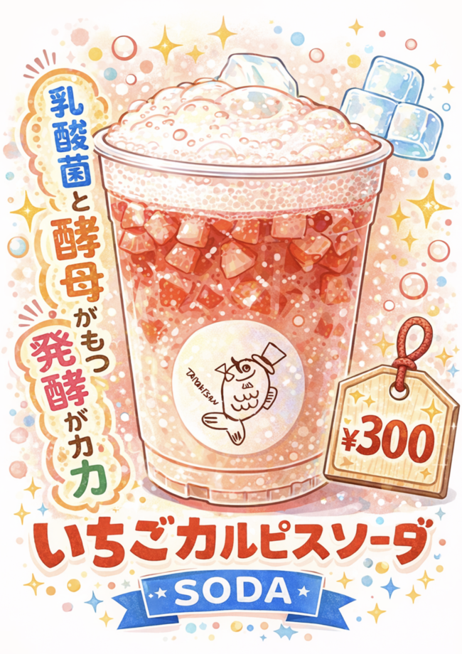 いちごカルピスソーダ