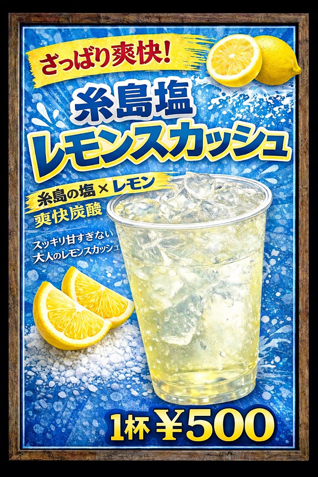 糸島産塩レモンスカッシュ