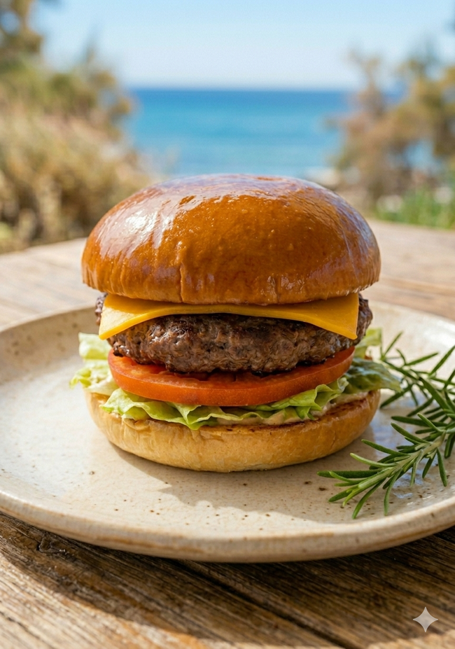ビーフ100％チーズハンバーガー