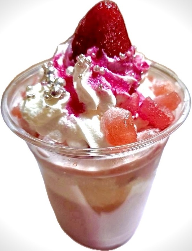 【デザート】シャカシャカイチゴミルク