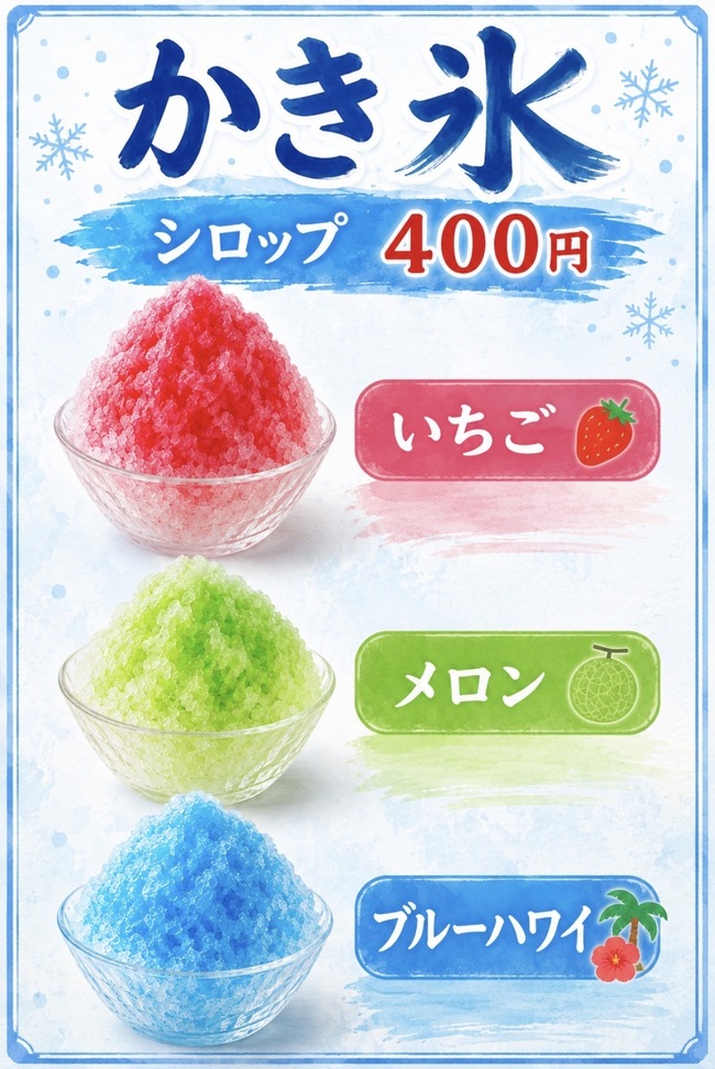かき氷　シロップ
