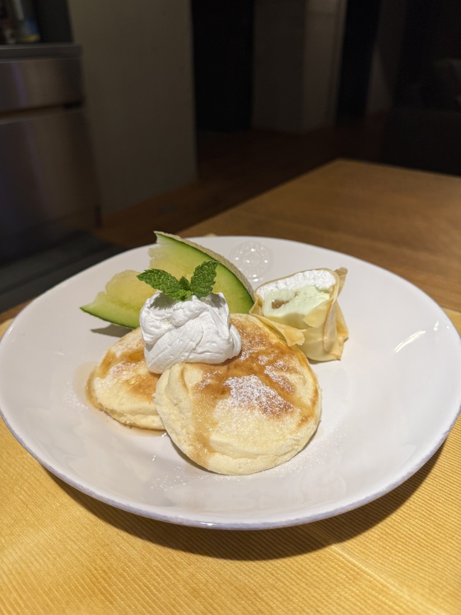 パンケーキ　メロン