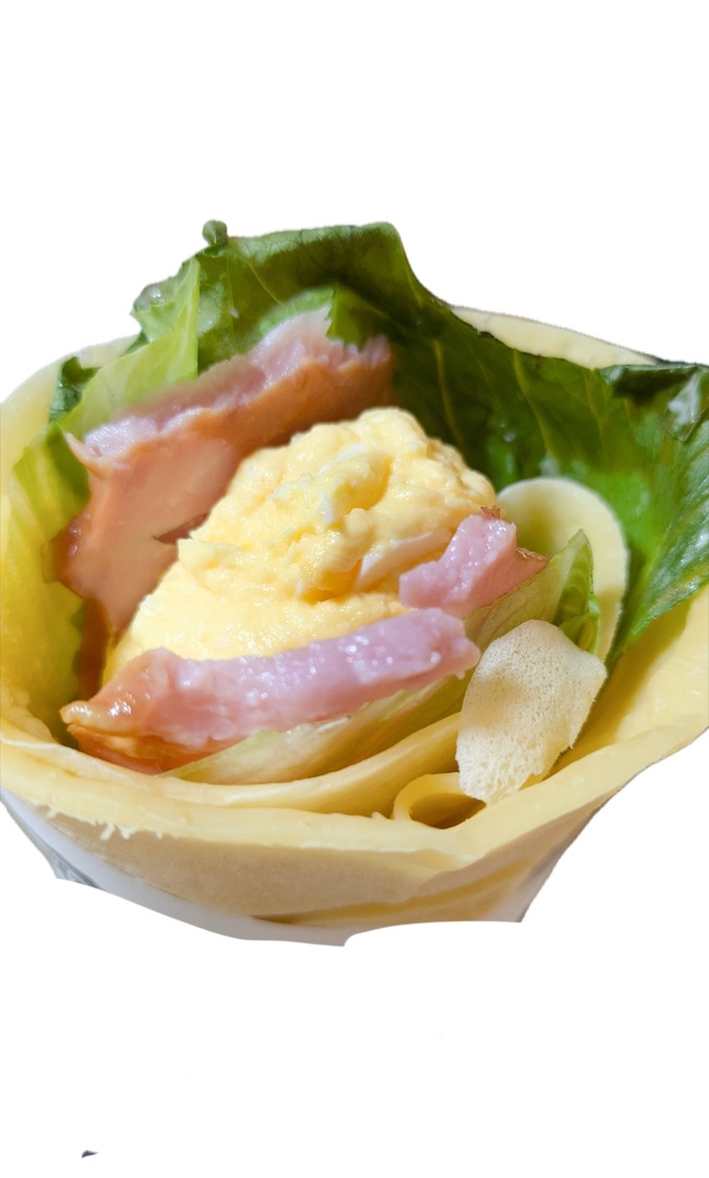 ハムタマゴサラダクレープ