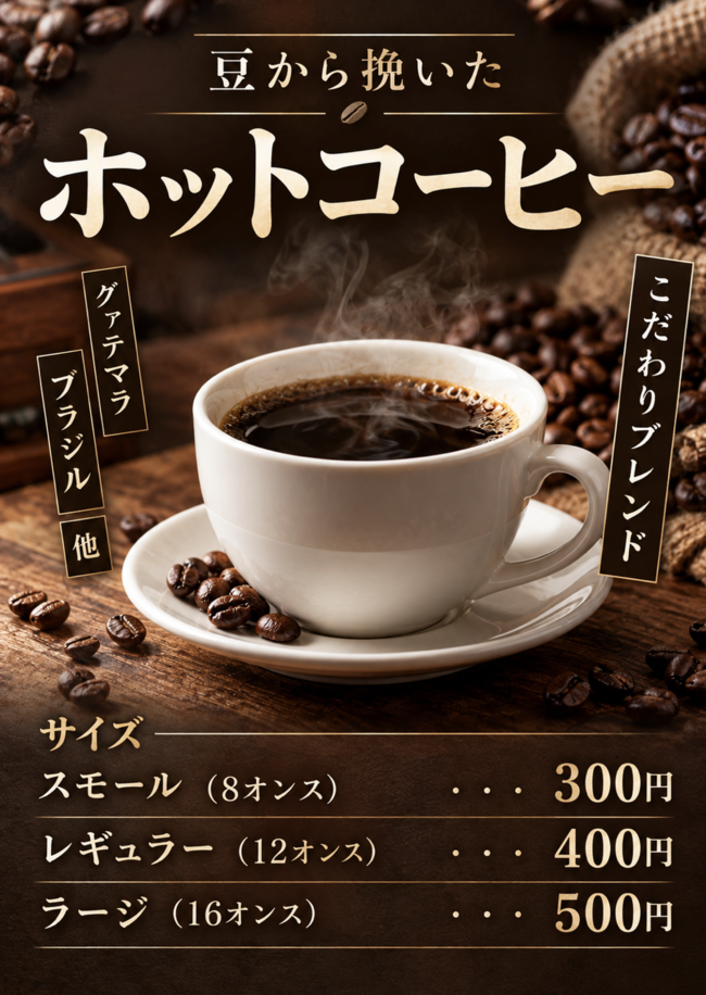 ホットコーヒー