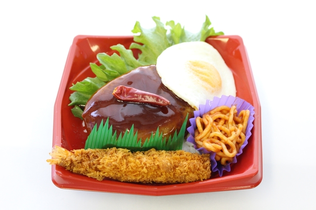 日替わり丼物例　スパイシーロコモコ丼
