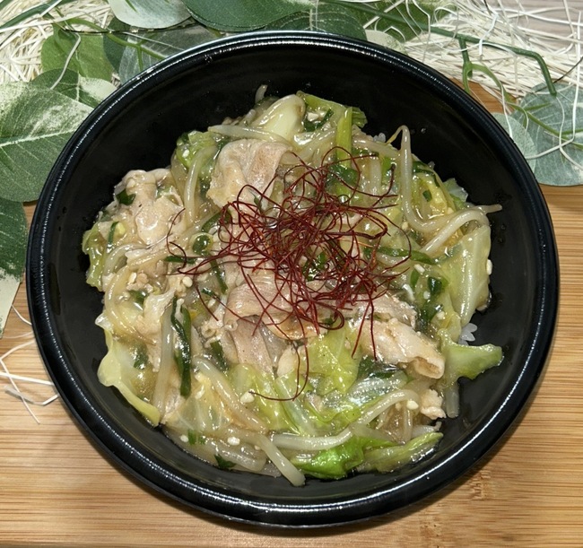 野菜たっぷり豚バラあんかけ丼