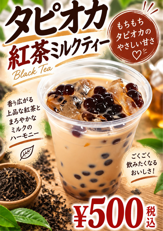 タピオカ紅茶ミルクティー
