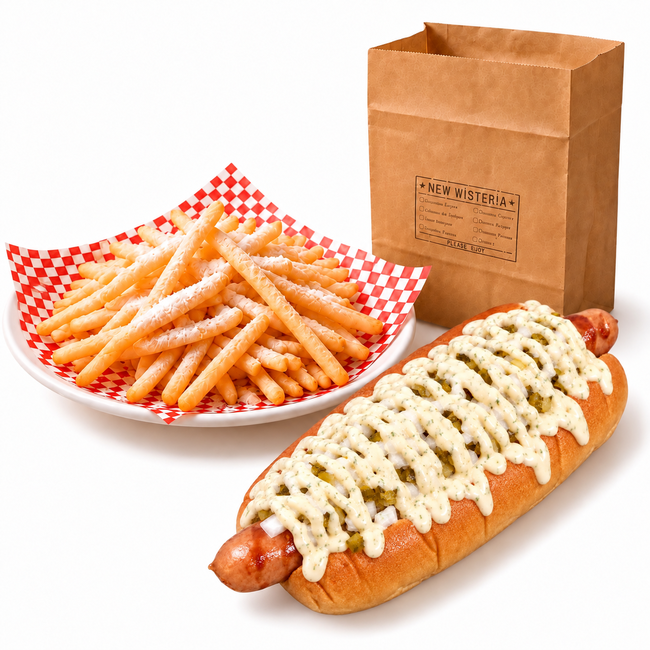 ガーリックマヨホットドッグ&フリフリポテトセット