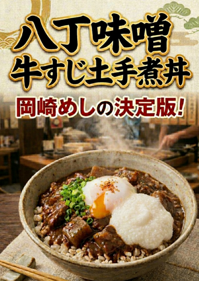 八丁味噌牛すじ土手煮丼