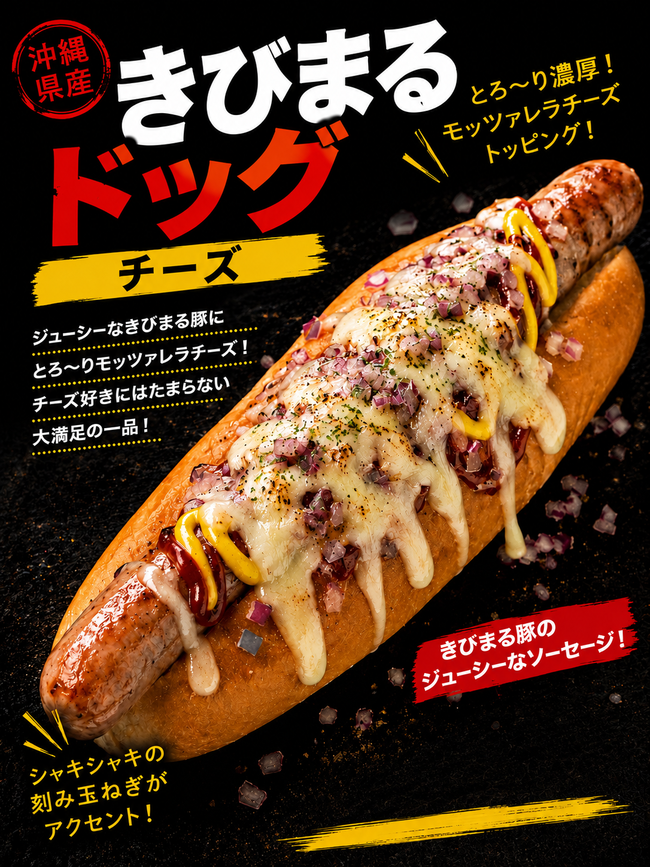 キビまる豚ホットドッグ　(チーズ)
