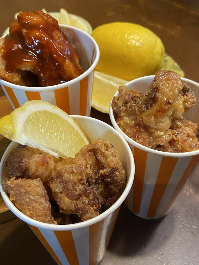 唐揚げカップ〔プレーン・ヤンニョム・はちみつ〕