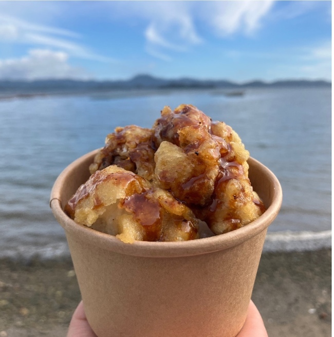 かわいいサイズの穴子天丼