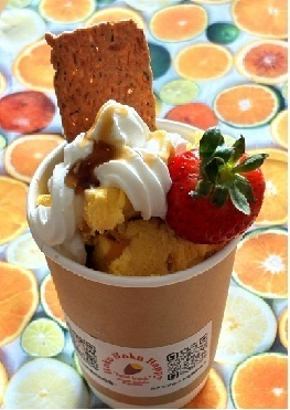 期間限定　イチゴ＆お芋ジェラート