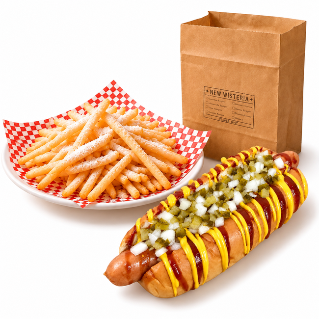 クラシックホットドッグ&フリフリポテトセット