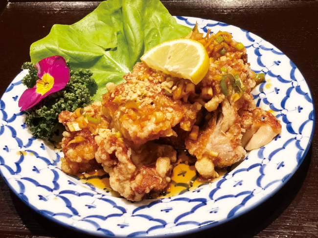 油淋鶏弁当と中華スープのセット