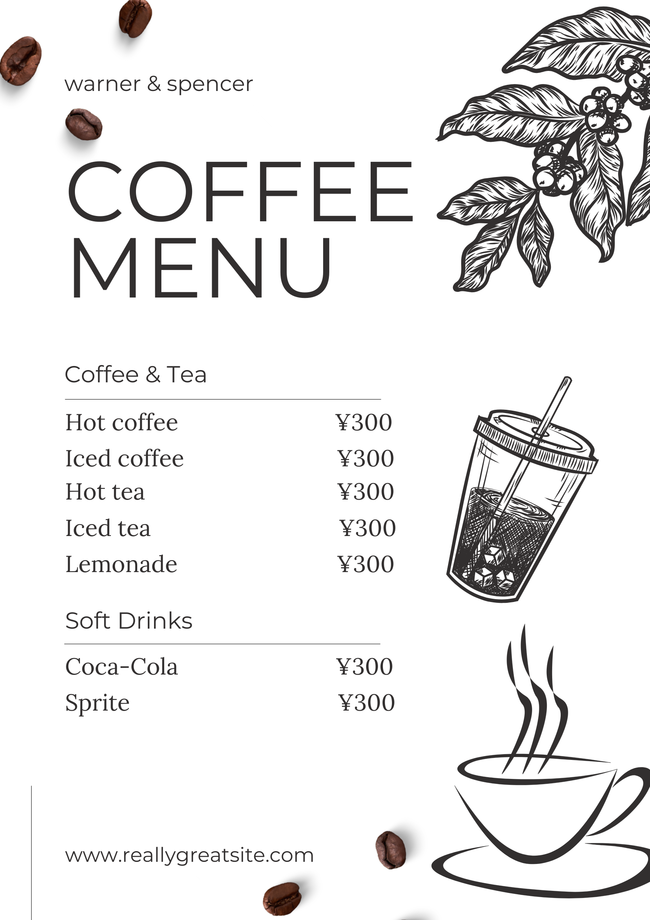 コーヒー　HOT、ICED