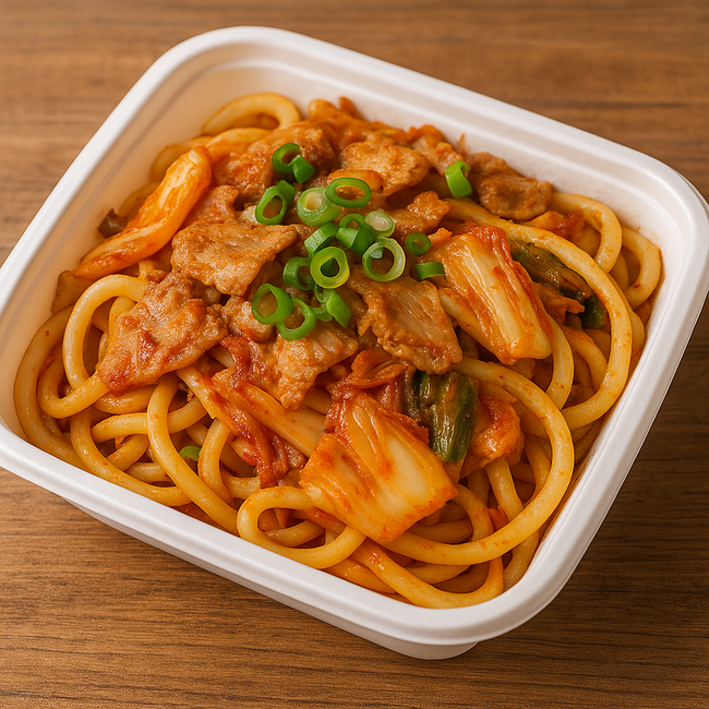 豚キムチ焼きうどん