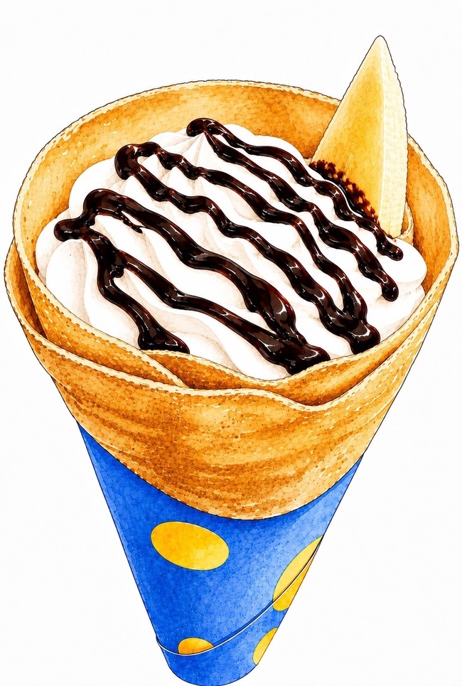 チョコバナナホイップクレープ