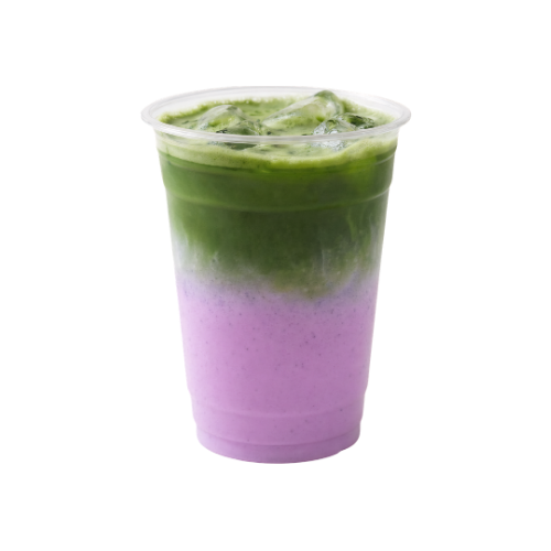 ブルーベリー抹茶ラテ