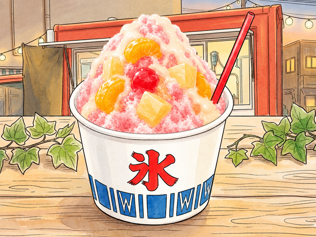 カットフルーツかき氷