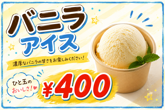 バニラアイス