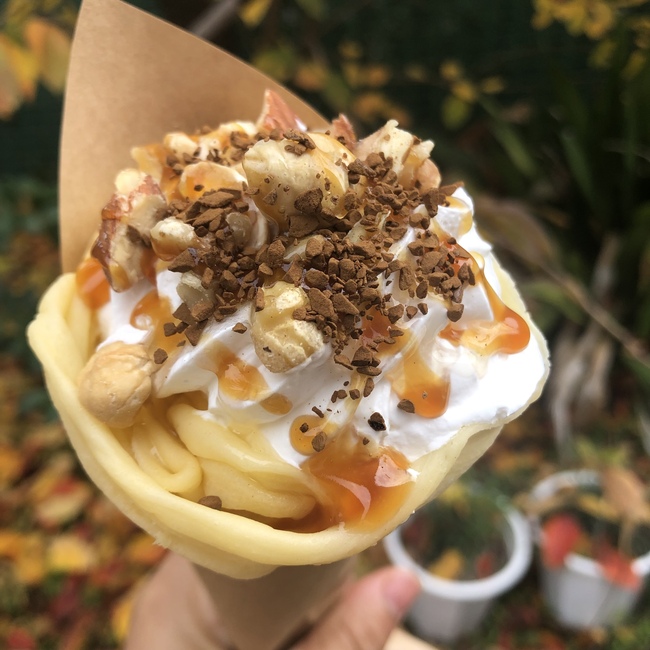 キャラメルコーヒーナッツクレープ