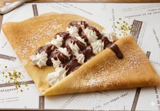 ホイップクリーム＆チョコクレープ