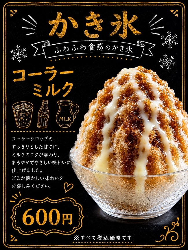 かき氷コーラミルク