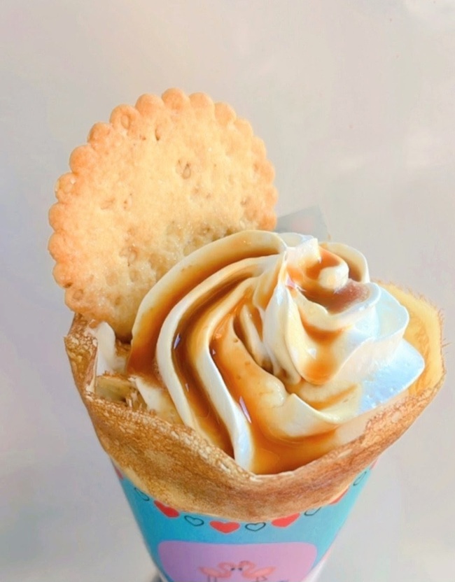 キャラメルソース×ビスケット