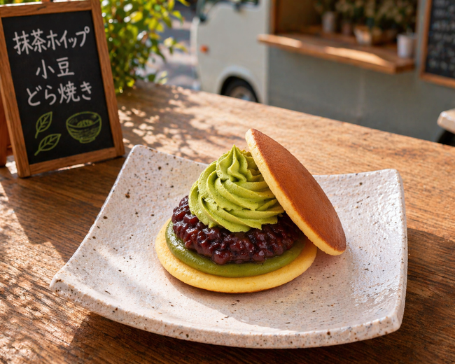 小豆抹茶ほいっぷどら焼き