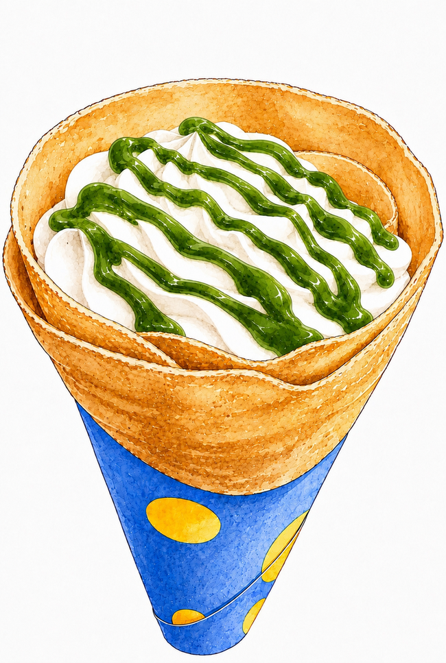抹茶ソースホイップ