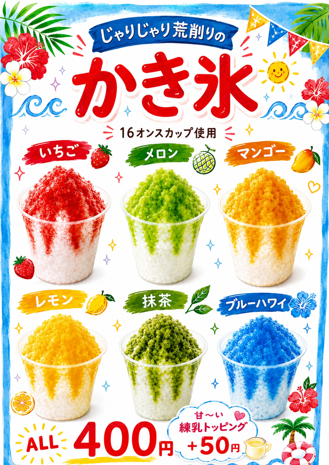ジャリジャリ荒削りかき氷