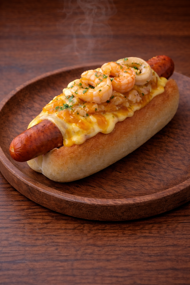 ガーリックシーフードドッグ