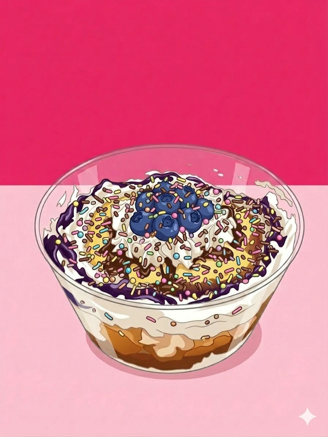 ブルーベリーチョコパフェ