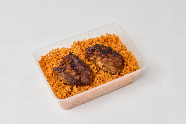 Spicy Jerk Chicken with Jollof Rice (spicy or no spicy optional)