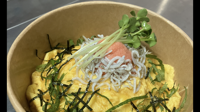 たらことしらすの和風仕立てオムライス