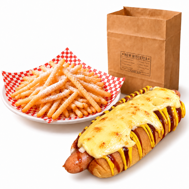 チーズホットドッグ&フリフリポテトセット