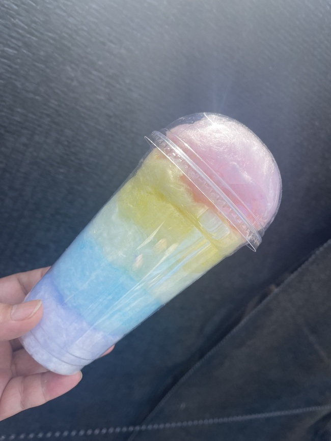 レインボー綿菓子