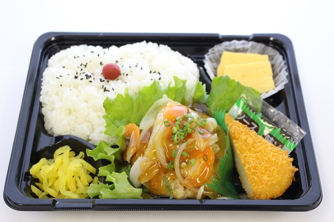 日替わり弁当３種例､豆腐ハンバーグ野菜あんかけ弁当