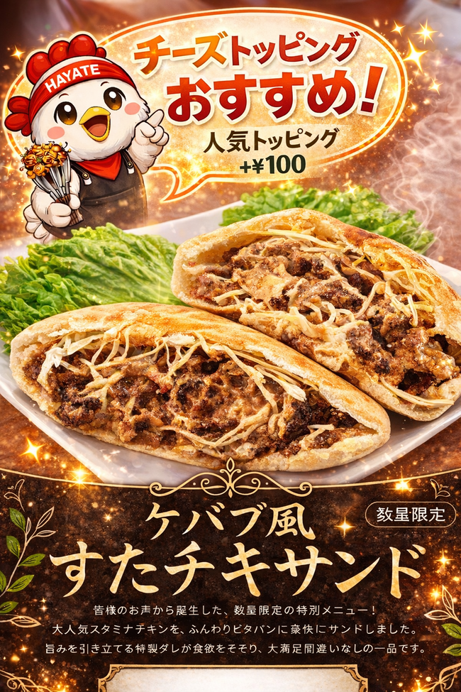 すたチキサンド（ケバブ風）