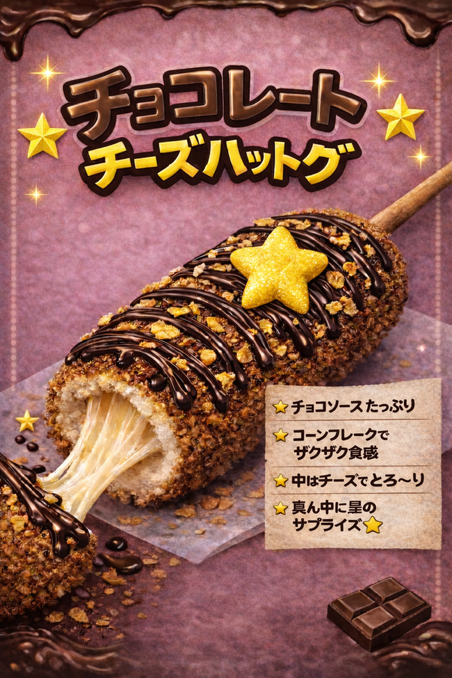 チーズハットグチョコソース