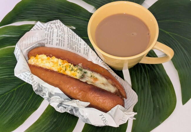 揚げパンサンド　カレー卵チーズ