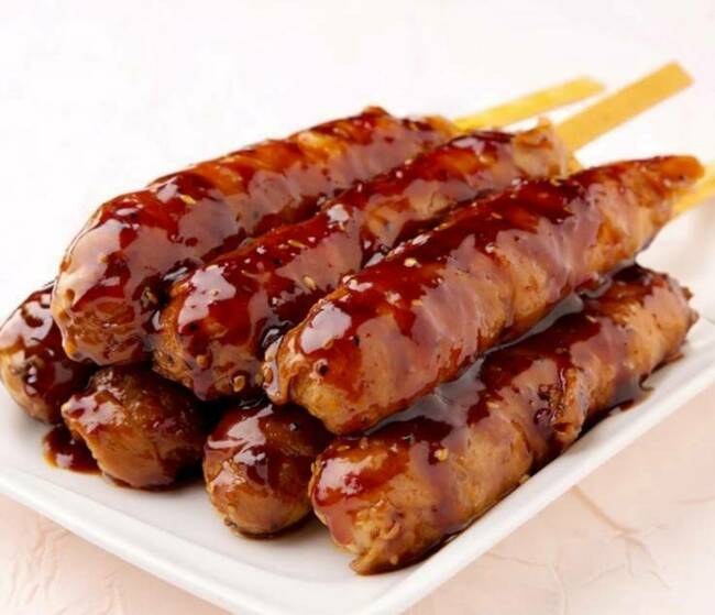 肉巻きおにぎり串