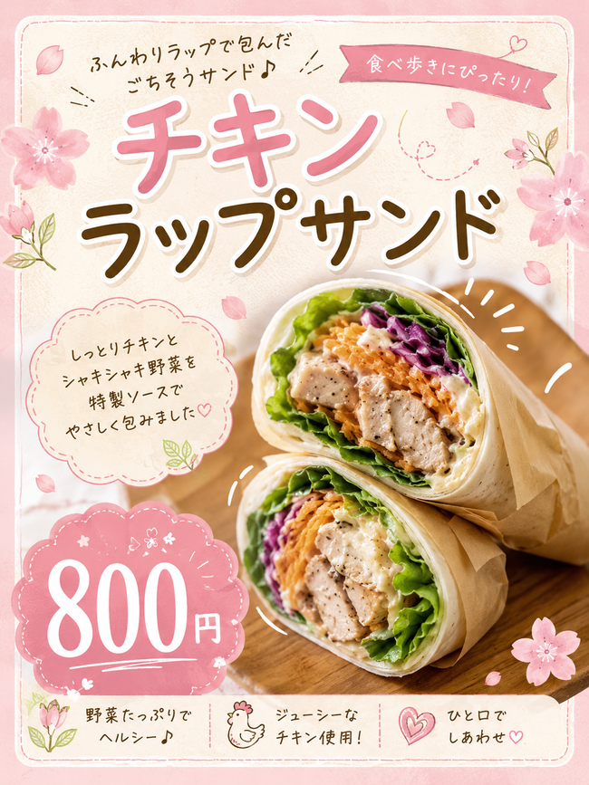 チキンラップサンド