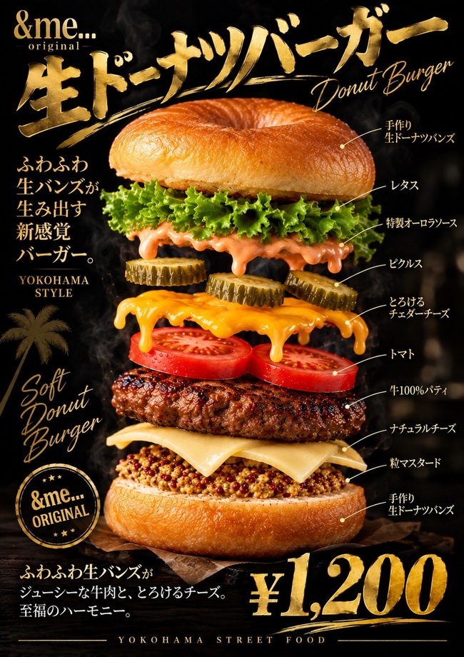 生ドーナツバーガー